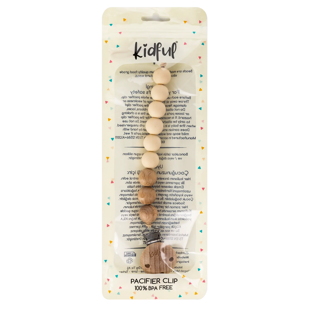 Kidful Boncuk Emzik Askısı - Almond