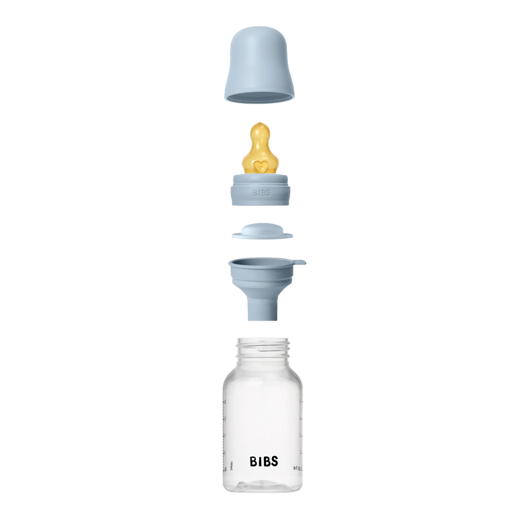 BIBS Baby PP Bottle Complete Set Kauçuk Uç Biberon Baby Blue 150 ml