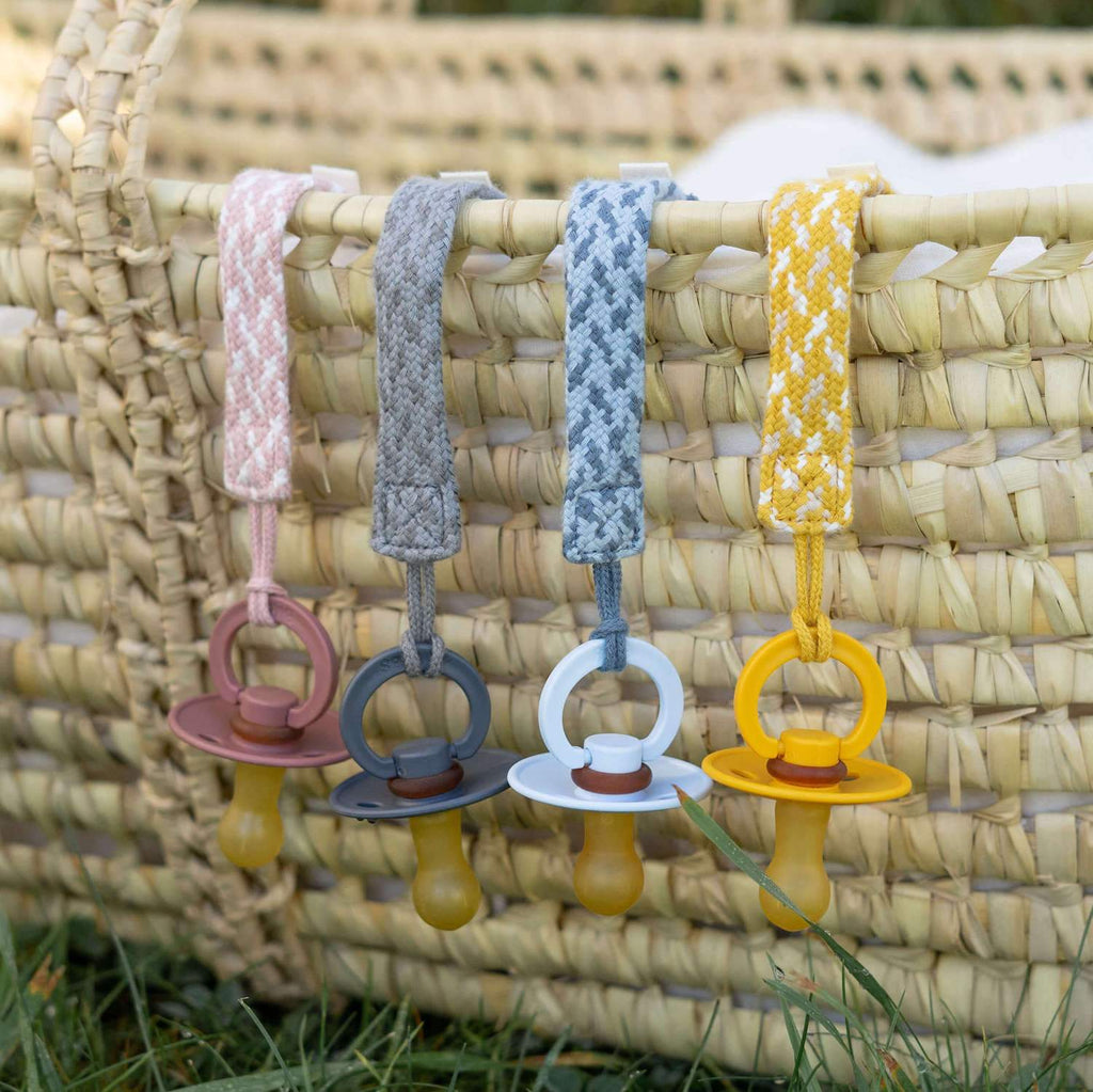 BIBS Paci Braid Emzik Askısı - Cloud / Iron - Mamakido