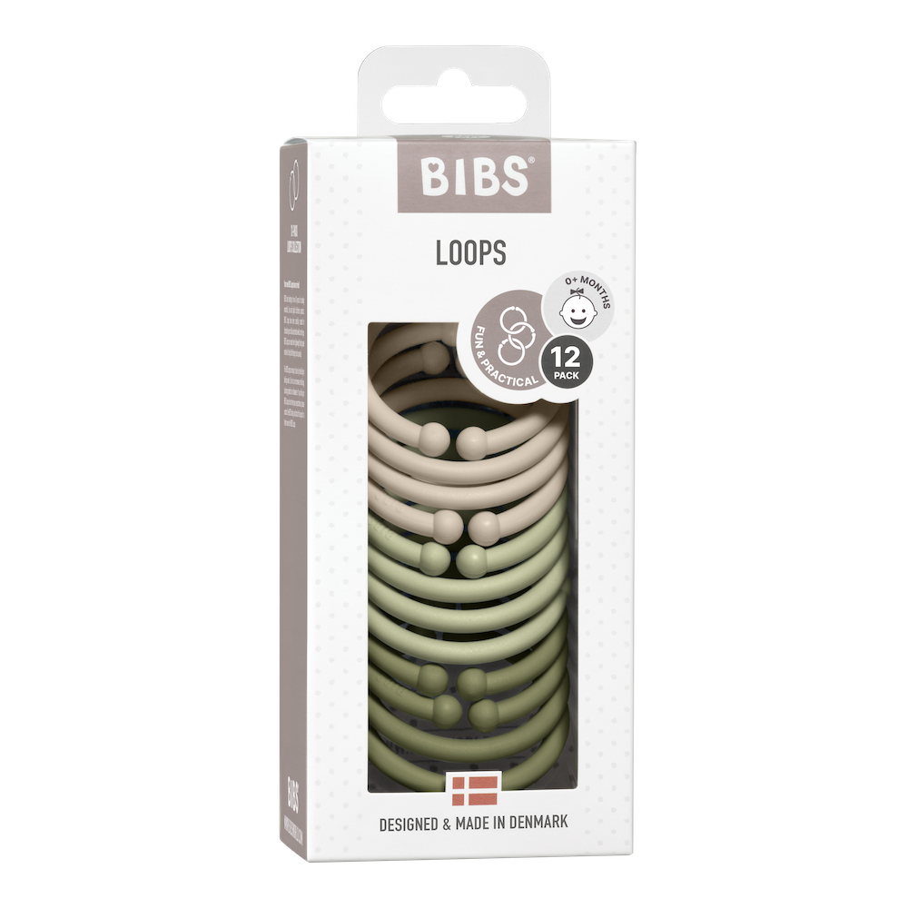 BIBS Loops - 12'li Vanilla / Sage / Olive - Mamakido