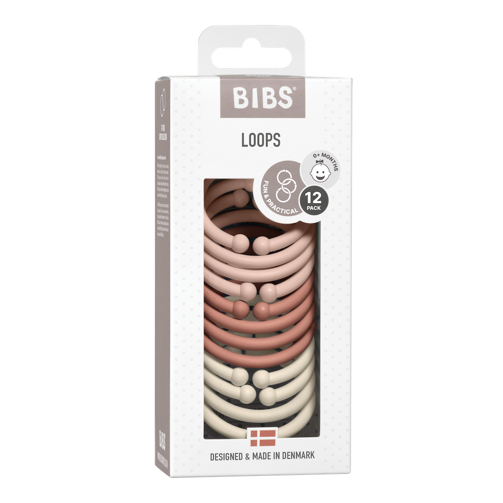 BIBS Loops - 12'li Blush / Woodchuck / Ivory - Mamakido